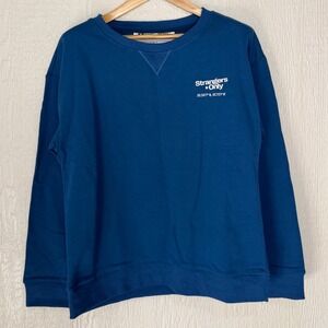 Strangers Only Blue French Terry Crewneck Sweatshirt XXL Limited Edition
